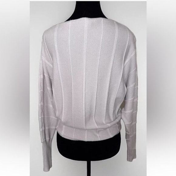 Magaschoni Sweater Sz S Ivory Pullover Stretch Soft Womens Top Holiday Party - Picture 3 of 8